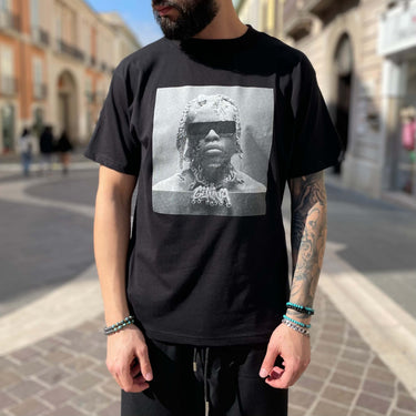 T-shirt Nera stampa Gunna - FLAG STORE